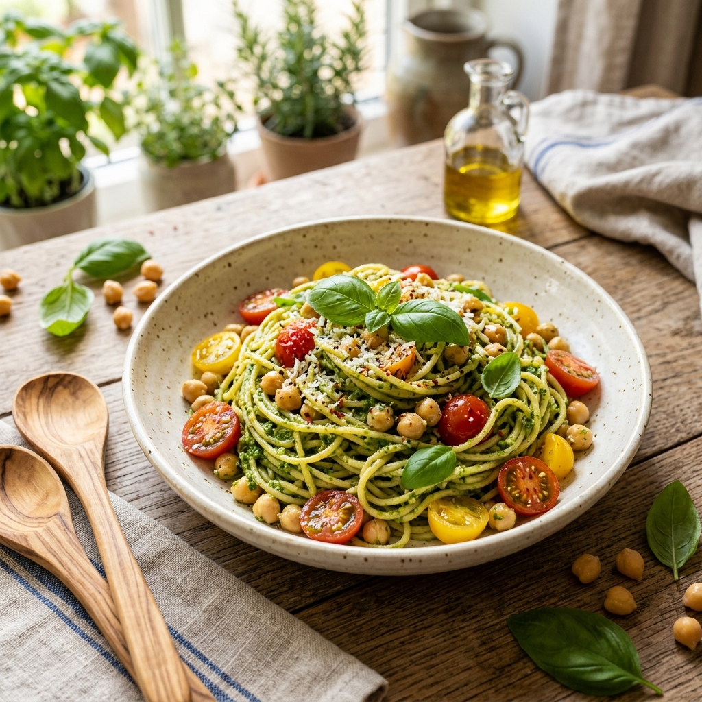 Pasta Pesto Buncis Arab