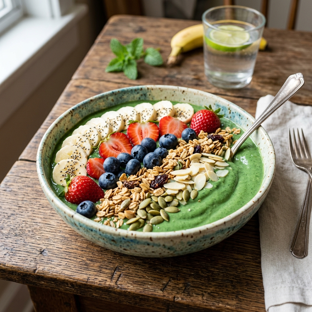 Smoothie Bowl Pisang & Granola